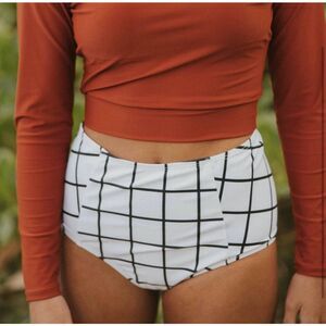 Kona Sol Rust and White Checkered Bikini